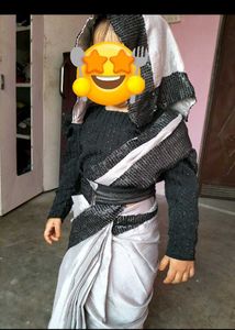 Girls&#39; Silver Saree