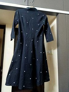 Ajio Polka Dot Print A Line Kurti