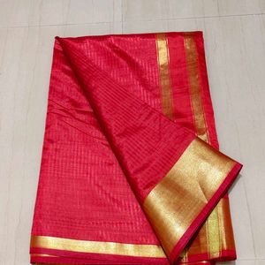 Red &amp; Gold Saree