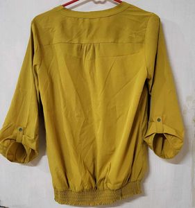 Mustard Blouson Top