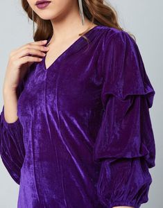 Estonished Purple Velvet Top XXL