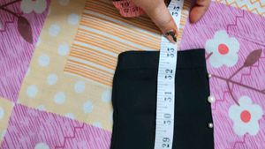 Pearl Beads Ankle Legging With Elastic Belt