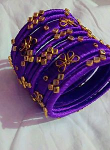 Purple Silk Thread Bangles