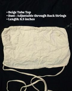 Beige Adjustable Tube Top