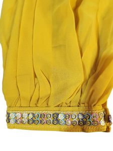 Mustard Embroidered afgani Salwar suit