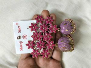Magenta Earrings
