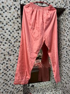 Silk Peach Kurta With Pant