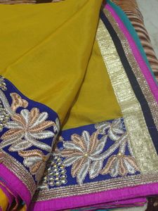 Elegant Embroidered Saree