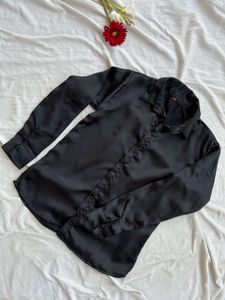 Black Satin Shirt