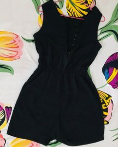 Black Sleeveless Romper