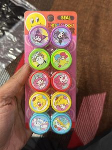 10 Pcs Animal Carton Emoji Face Design Stamps