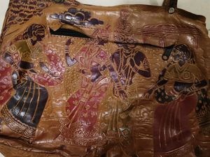 Vintage Shantiniketan Leather Tote Bag