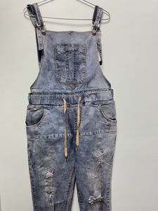 Blue Flared And Rugged Dungaree