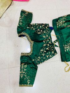 Dark Green Lehenga With Choli And Dupatta