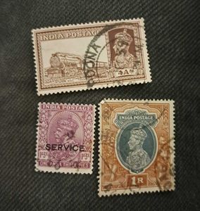 3 Rare BRITISH INDIA Stamps