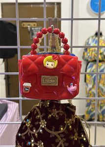 Red Beaded Mini Handbag