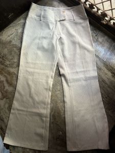 Bootcut White Trauser
