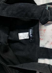 Black High-Waisted Overalls