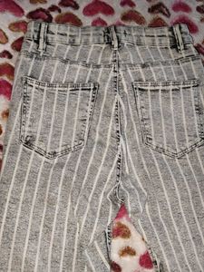 Striped Gray Jeans