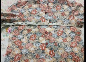 Floral Print Shirt Medium Size