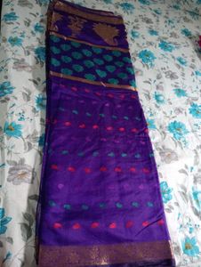 Purple Patterned Saree