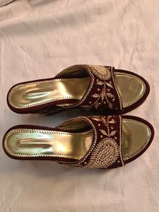 Ethnic Maroon Heels