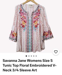 Embroidered Tunic Top