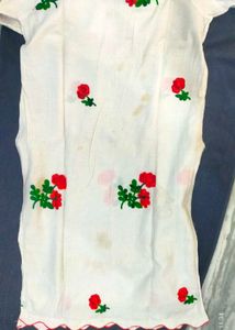 Beautiful Red Rose Embroidery Kurta🌹❣️
