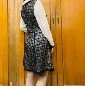 Chic Black Lace Overlay Dress