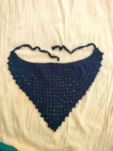 black crochet bandana