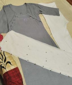 Gray Kurti Set