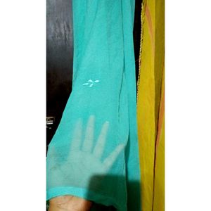 2 Dupattas: Teal &amp; Yellow Bandhani