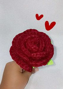 Hand Crochet Rose Flower