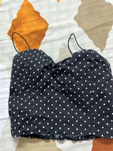 Black Polka Dot Top