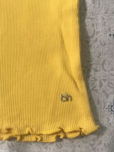 Yellow Ruffle Turtleneck Top