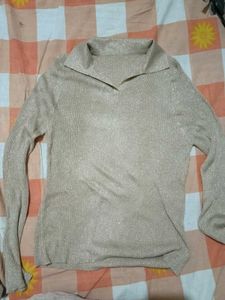 Elegant Gold Knit Top gilter