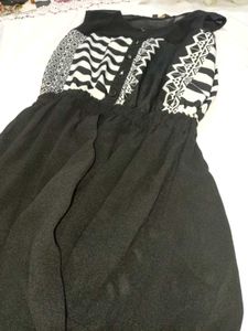 Patterned Black Dress