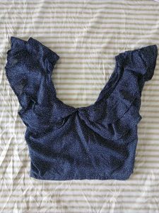 Polka Dot Ruffle Top