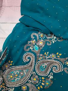 Elegant Teal Saree