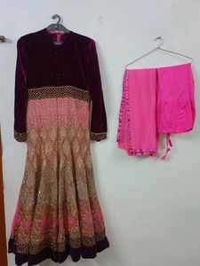 Beautiful Pink Fish Cut Gown