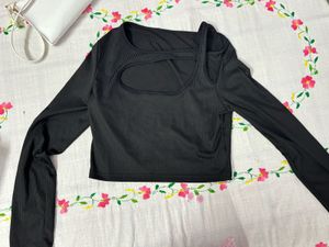 Cutout Long Sleeve Top