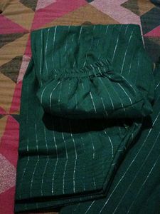 Emerald Green Striped Dress