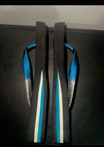 Dressberry Blue &amp; Black Flip Flops
