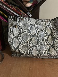 Bebe- Black And White Tote Bag