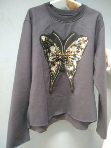 GREY HIGH-LOW SWEATSHIRT