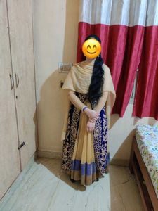 Beautiful 3 Pieces Navy Blue Gown