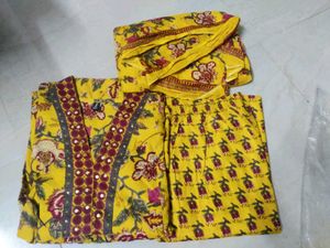 Floral Print Anarkali Suit Set