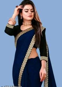 Elegant Red &amp; Black Saree