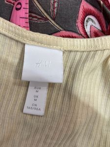 H&amp;M Yellow Wrap Top