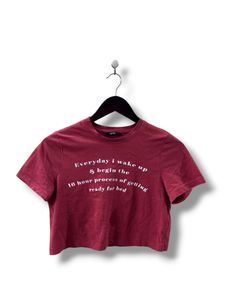 'Only' Branded Red Cute Crop Top